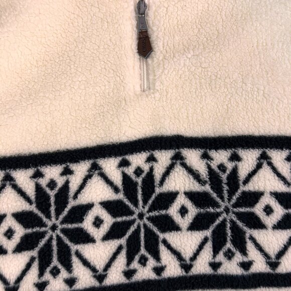 NEW Chaps Men's Fair Isle Quarter Zip Faux Sherpa Pullover Sz 2XL - Picture 6 of 14